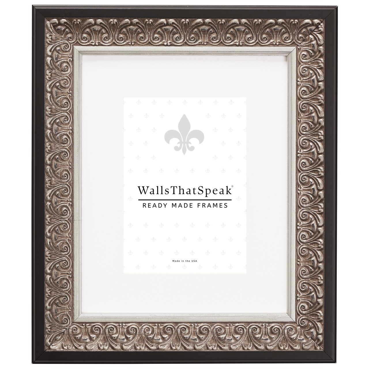 16x16 Matted Picture Frame, Furio 1.75 Inch Wood  Moulding, Wall Display Frame for Art, Posters, or Photos by wallsthatspeak